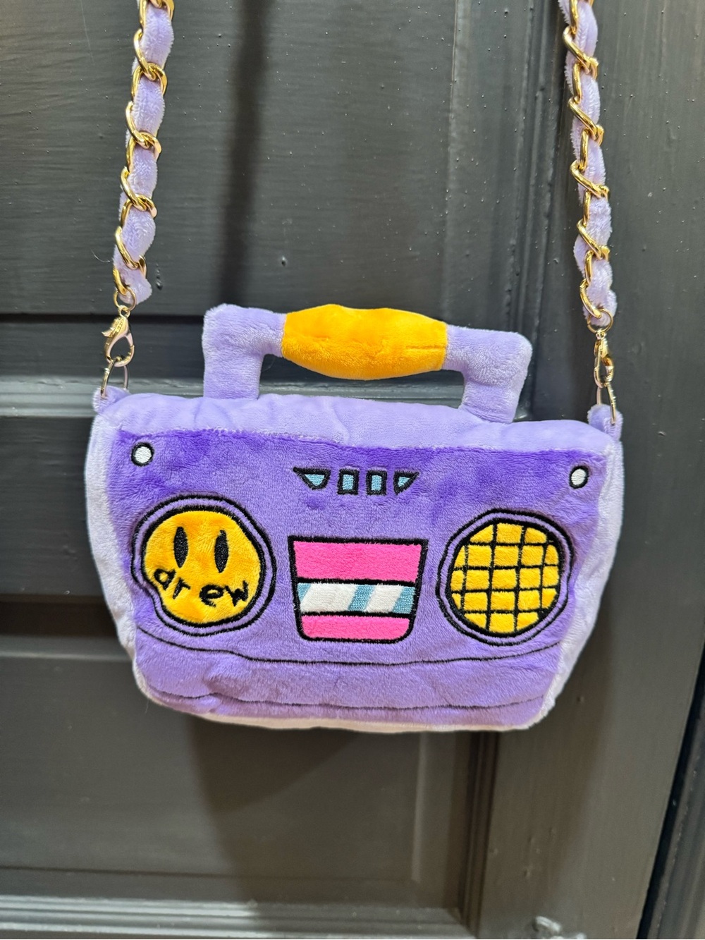 Drew House plush boombox purse rare dead stock Justin Bieber